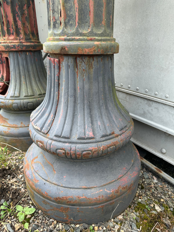 10 Ft Cast Iron Fluted Street Lamp Posts GA20290