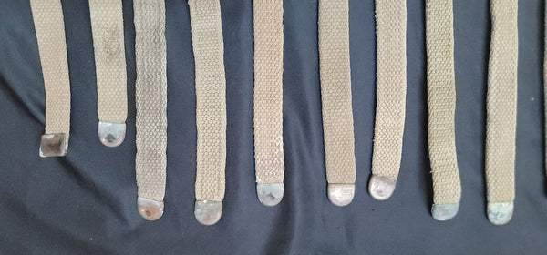 Set Of 10 WWII M1941 Bed Roll Equipment Straps GS01086