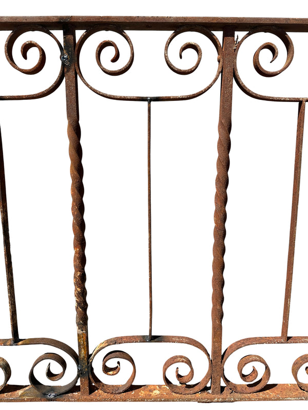 13 Ft of Antique Wrought Iron Fencing GA21020