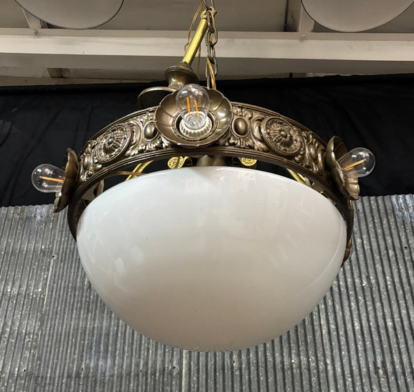 Pair of Bronze 6-Light Globe Chandeliers GA21361