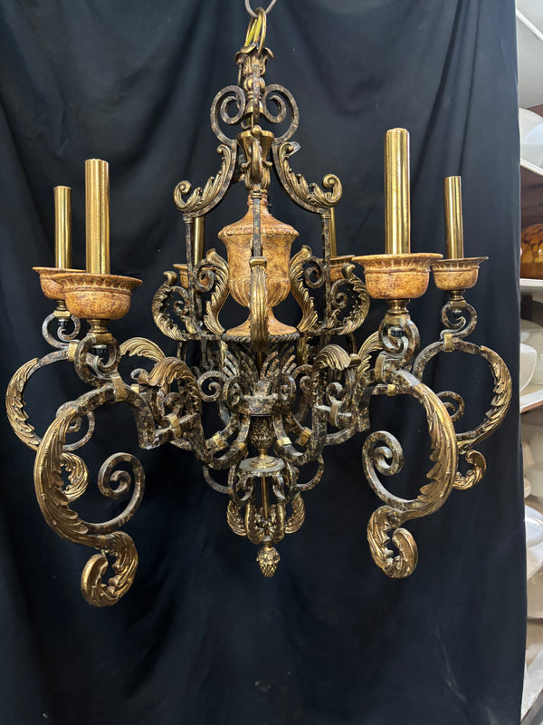 Cast Iron and Brass Chandelier GA21187