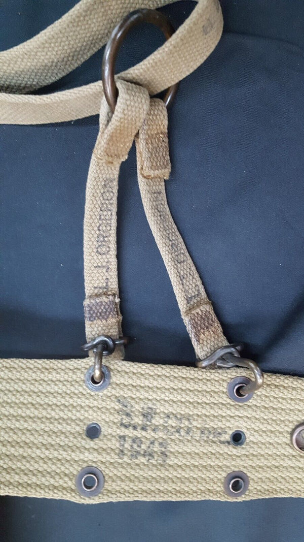 Authentic 1943 WWII Military Field Gear & Equipment Set Identified GS00901