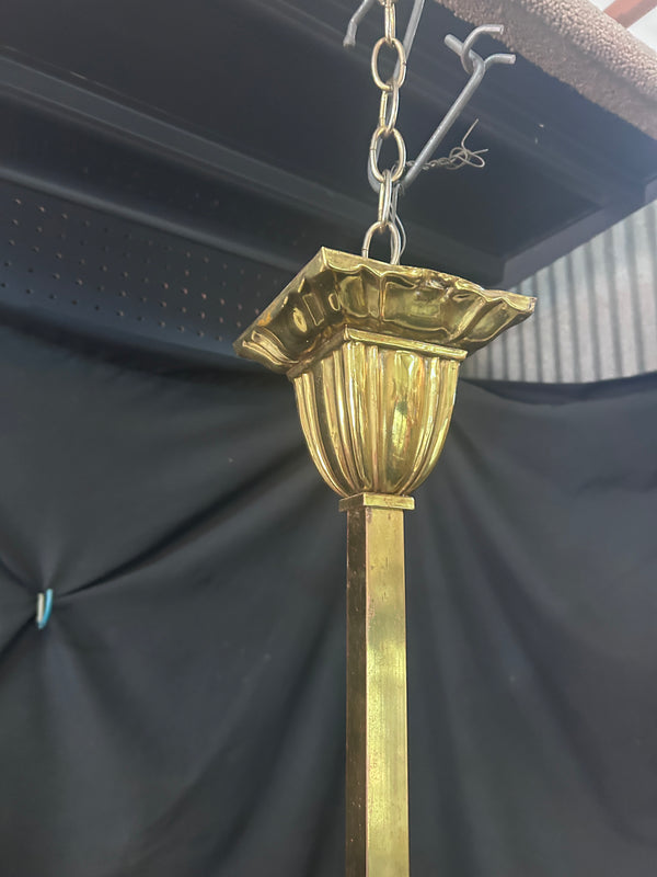 4 Light Brass Chandelier AS IS GS010984