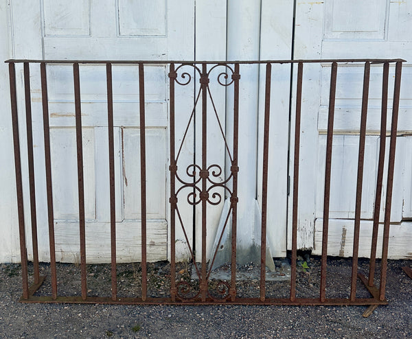 Three-Sided Antique Wrought Iron Balcony Railings - 2 Available GA20512