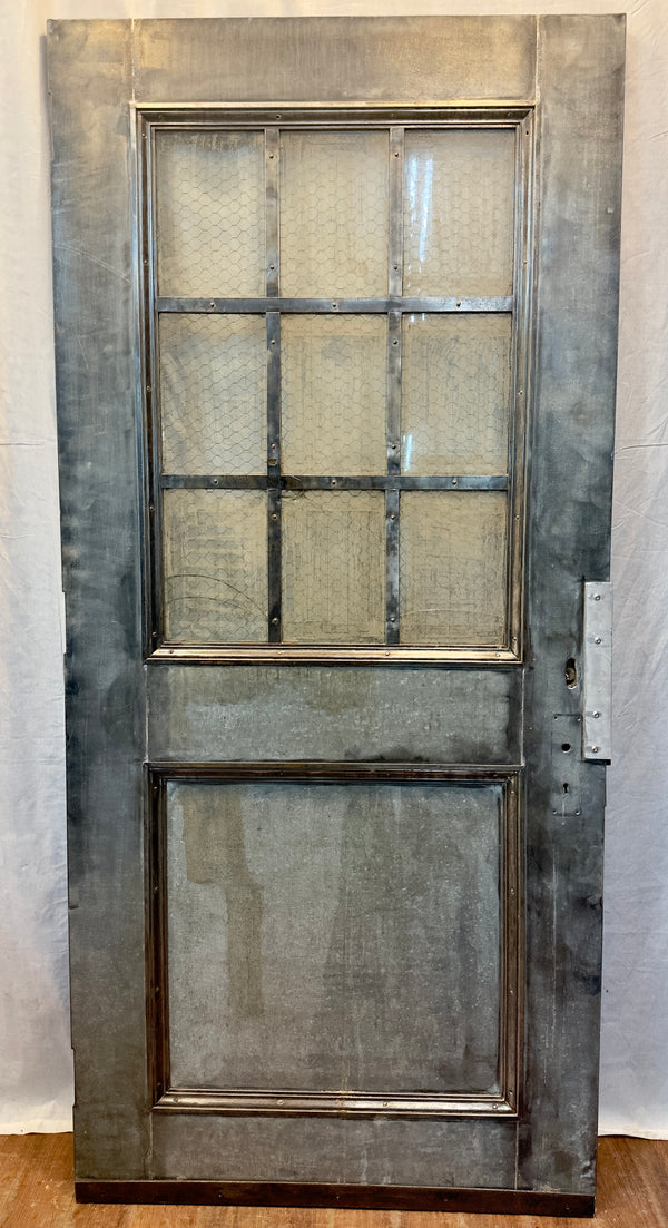 W.F. Overly & Sons 9-Pane 1-Panel Galvanized Steel Door GA20559