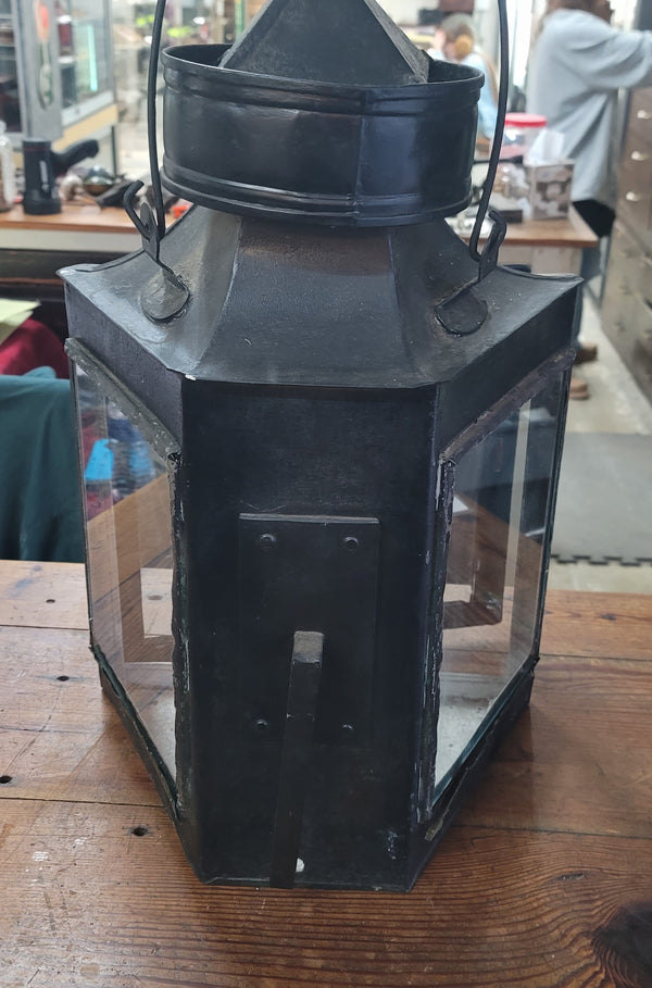 Vintage Hanging Nautical Lantern Case 22 1/2" T x 13 3/4" GS00886