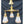 Load image into Gallery viewer, Restored 3 Light Victorian Brass Pan Chandelier w/ Textured Floral Shades GA7676
