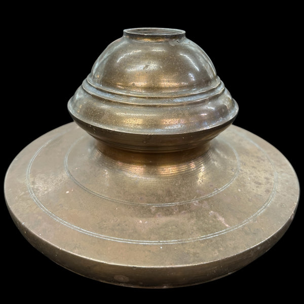 Pair of Antique Solid Brass 8" Wide Chandelier Canopies GA20711