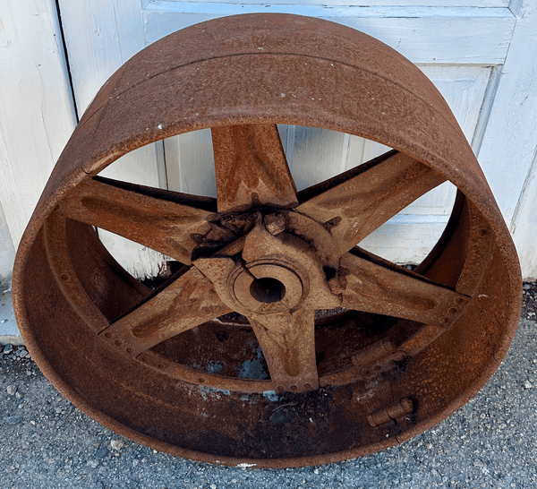Antique Industrial Salvaged Cast Iron Pulley Wheel GA20893