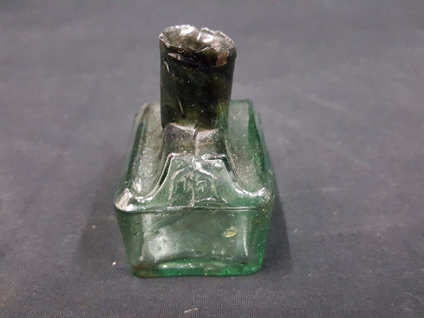 Civil War Era Glass Inkwell Hand Blown