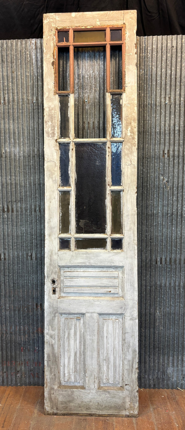 Multi-Pane Wooden Door with Stained Glass GA21547