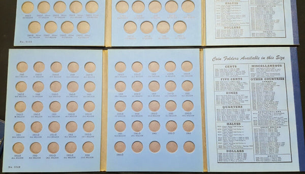 Lot of 6 Whitman Collector Coin Albums 1883 to 1961 Nickels to Half Dollars