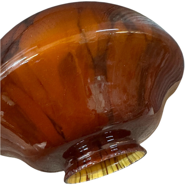 Amber Marbled Glass Dome Flush Mount Shade w/ 4" Fitter GA20698