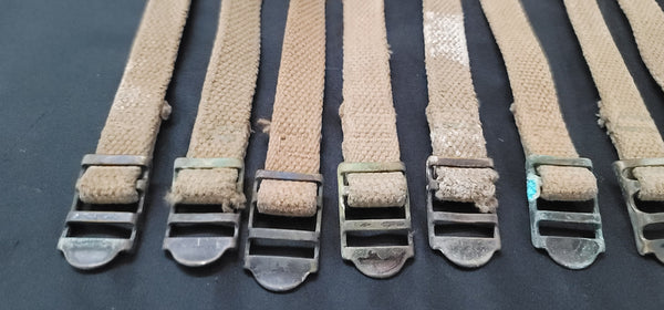 Set Of 10 WWII M1941 Bed Roll Equipment Straps GS01085