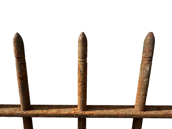 22 Ft of Antique Wrought Iron Picket Fencing GA21006