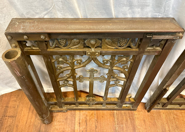 Gothic Solid Brass Church Altar Sanctuary Railing/Gate Pair GA20550