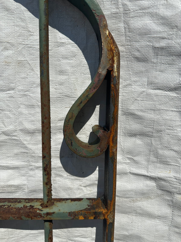 Restored Arch Top Wrought Iron Gates w/ Arrow Finials GA20323