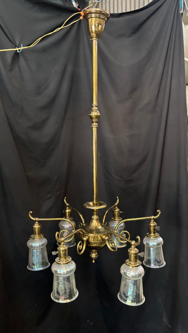 Victorian Brass 6-Light Chandelier GA21195