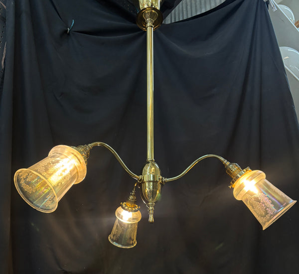 3-Light Brass Chandelier GA21410