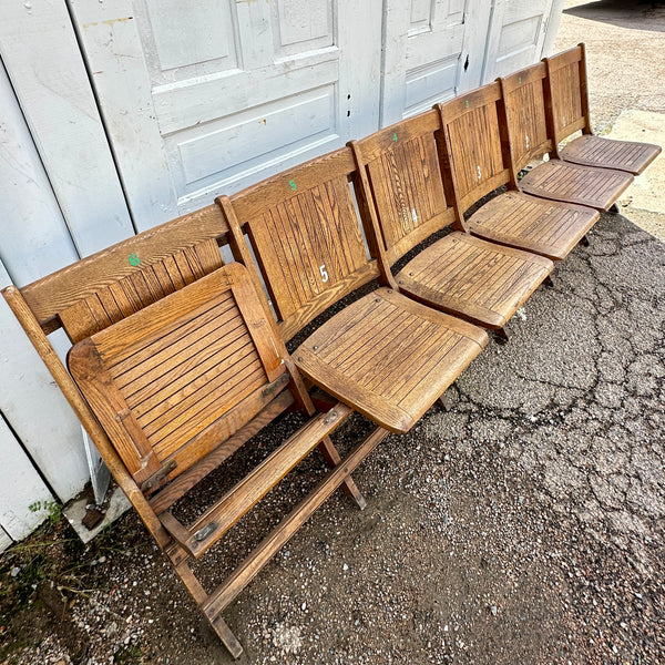 Vintage Folding Auditorium Seating 1-6 from Cumberland, MD Armory