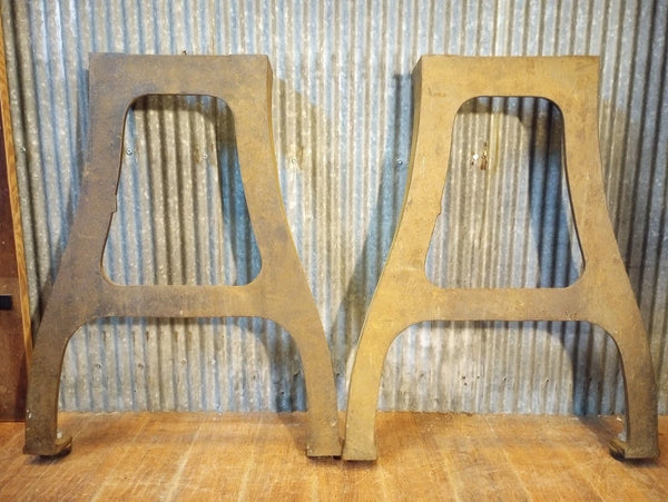 Pair of Cast Iron Machine Legs 30 1/2" T x 24" W GA-S075