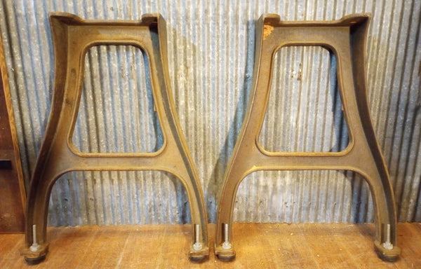 Pair of Cast Iron Machine Legs 30 1/2" T x 24" W GA-S075