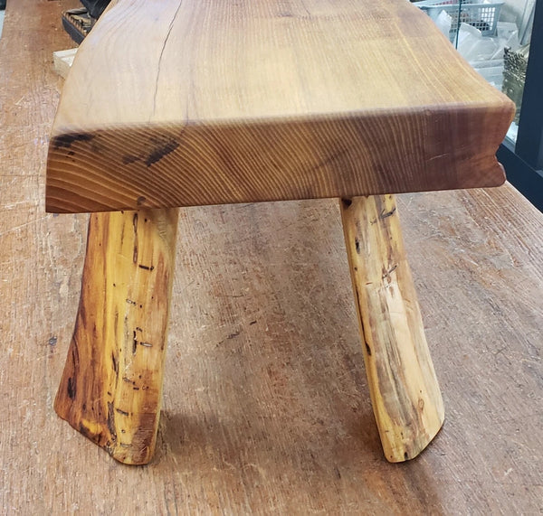 Custom Osage Orange Wood Bench w/ Black Resin Accents & Rubio Monocoat GA9445