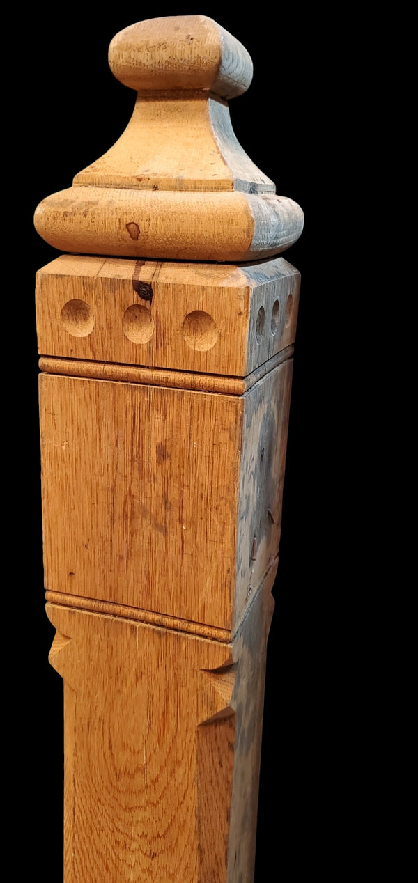 Pair of Solid Oak Eastlake Style Newel Posts GAM0251