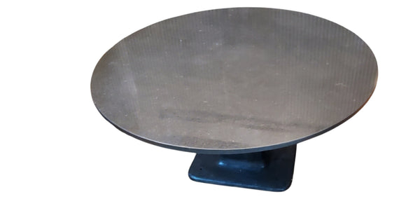 Round Black Granite Table With Cast Iron Machine Base GAM0417A