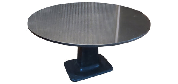 Round Black Granite Table With Cast Iron Machine Base GAM0417A