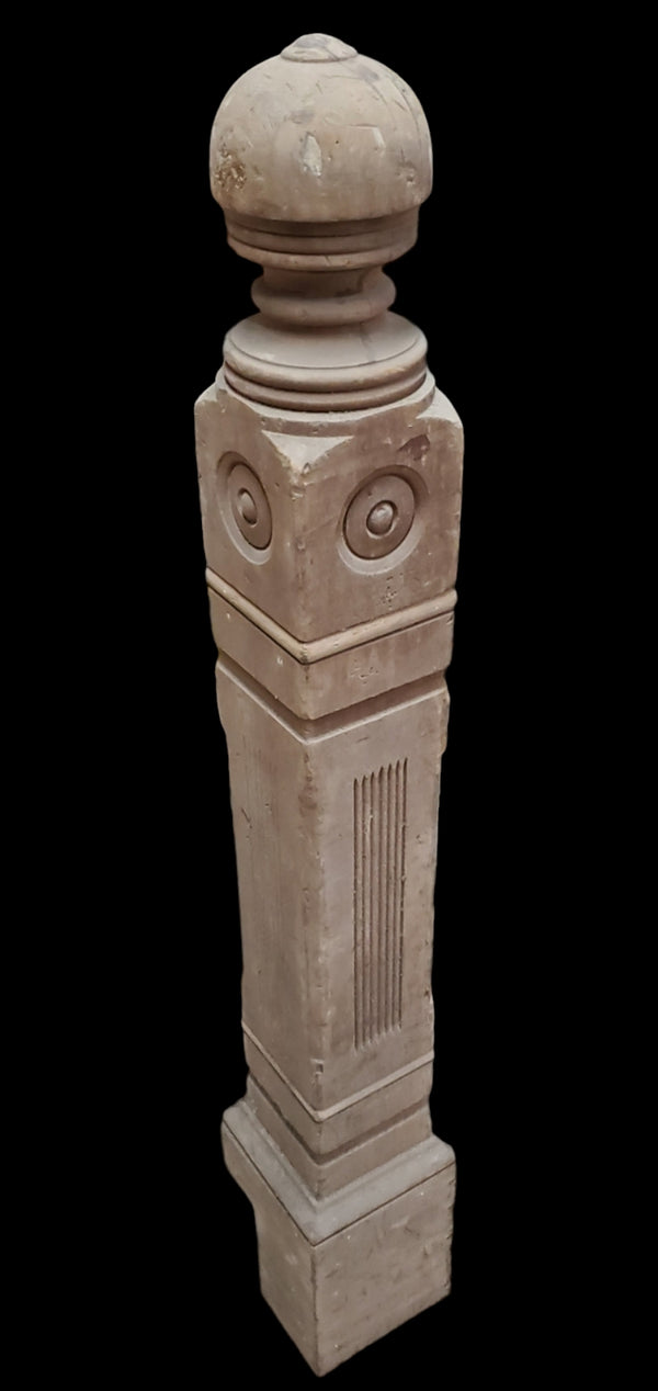 Carved Bullseye Newel Post GAM0264