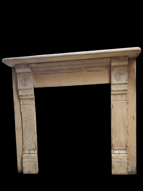 Pine Eastlake Mantel w/Bullseyes *GAM0150