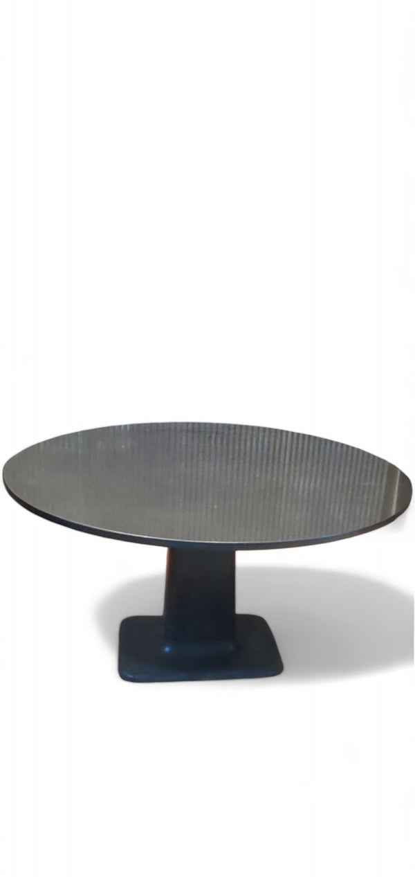 Round Black Granite Table With Cast Iron Machine Base GAM0417A