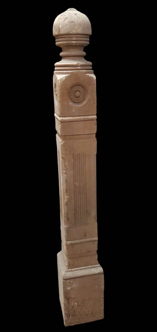 Carved Bullseye Newel Post GAM0264