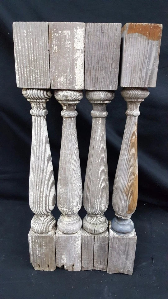 4 Wooden Spindle / Balusters  with Sharp Wood Grain 20" x 2 1/4" GS00457