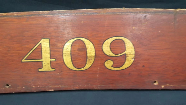 1940's Street Car Trolley Car Vehicle Signage #409 From Richmond Virginia GA20184