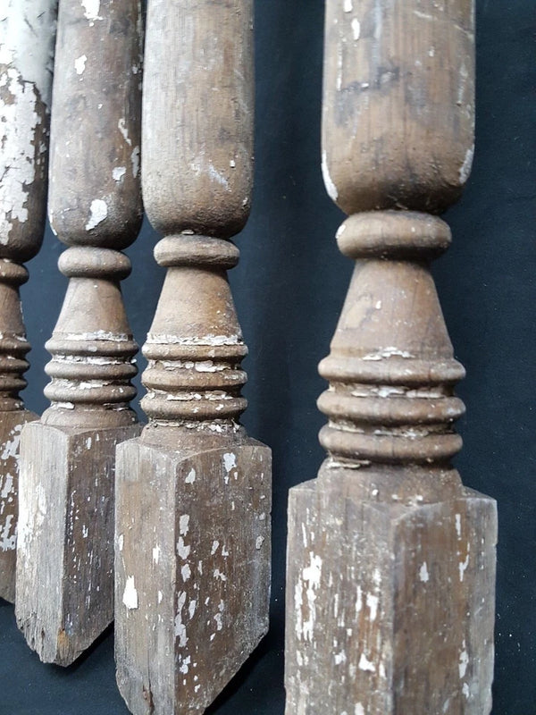 4 Wooden Spindle / Balusters Double Spiral Collar 25 1/2" x 1 3/4" GS00456