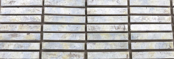 82 Vintage 6" x1" Mottled Glazed "Pencil" Fireplace Tiles GS010944