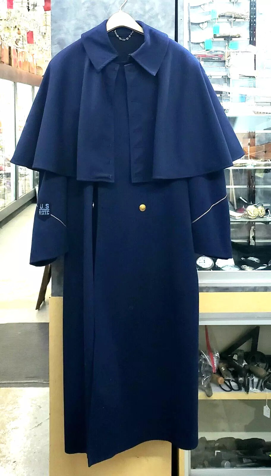 ビンテージ 50s GPO 15B OVERCOAT Vintage VPI Virginia Tech ROTC Caped Cadet Overcoat GS00160