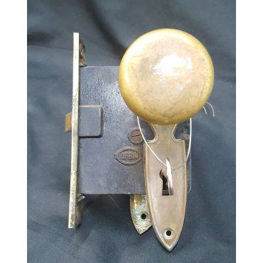 Mortise Lock Set with Back Plates Door Knobs and Key #GA4408