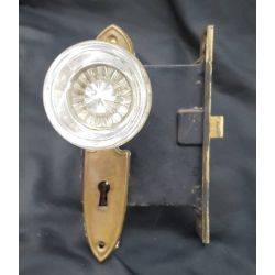 Mortise Lock Set with Back Plates Door Knobs and Key #GA4408
