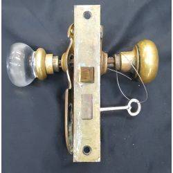 Mortise Lock Set with Back Plates Door Knobs and Key #GA4408