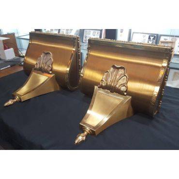 Pair of Large Brass & Bronze 1898 Rambusch Art Deco Sconces #GA4288