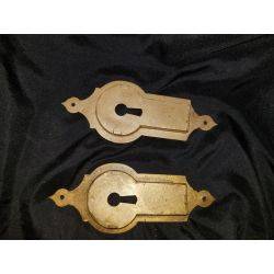 Solid Brass with Satin Finish Ornate Eastlake Pocket Door Pulls GA296