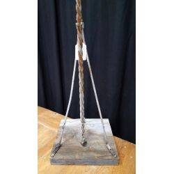 Reclaimed Wrought Iron and Wood Lightning Rod With Arrow Point Top #GA172