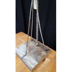 Reclaimed Wrought Iron and Wood Lightening Rod With Arrow Point Top #GA172