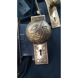 Set of 6 Eastlake Brass Mortice Lock Sets #GA503