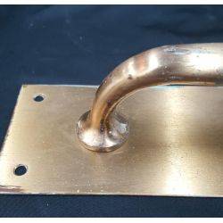 Large Solid Brass Door Pull with Back Plate #GA4183