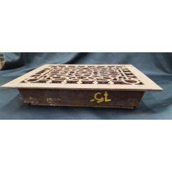 Rectangular Ornate Cast Iron Floor Register Cover #GA4241