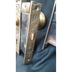 Set of 6 Eastlake Brass Mortice Lock Sets #GA503